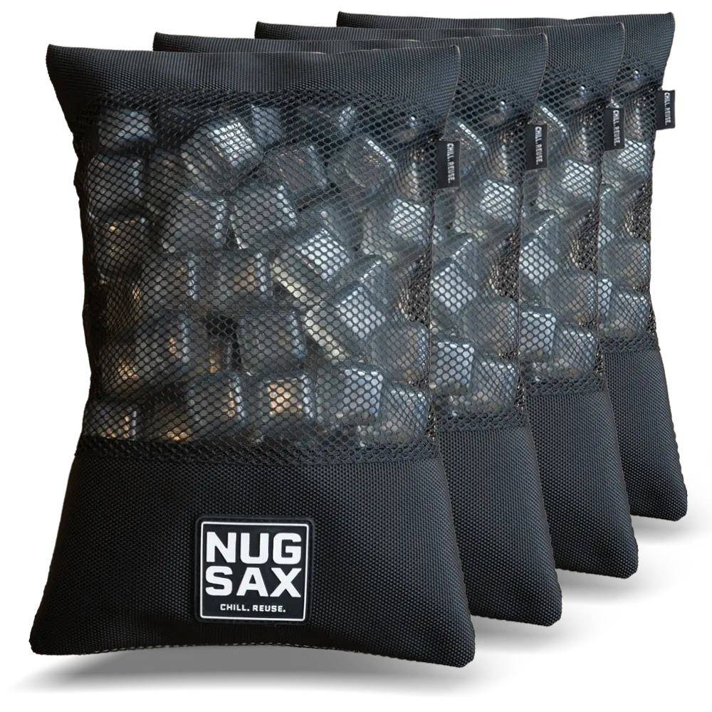 NUGSAX 4 Pack Reusable Bagged Ice Cubes