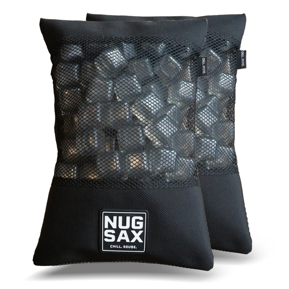 NUGSAX 2 Pack Reusable Bagged Ice Cubes
