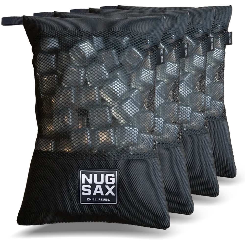 The Foursome - (4 pack) Reusable Ice Cubes and Bag NUGSAX