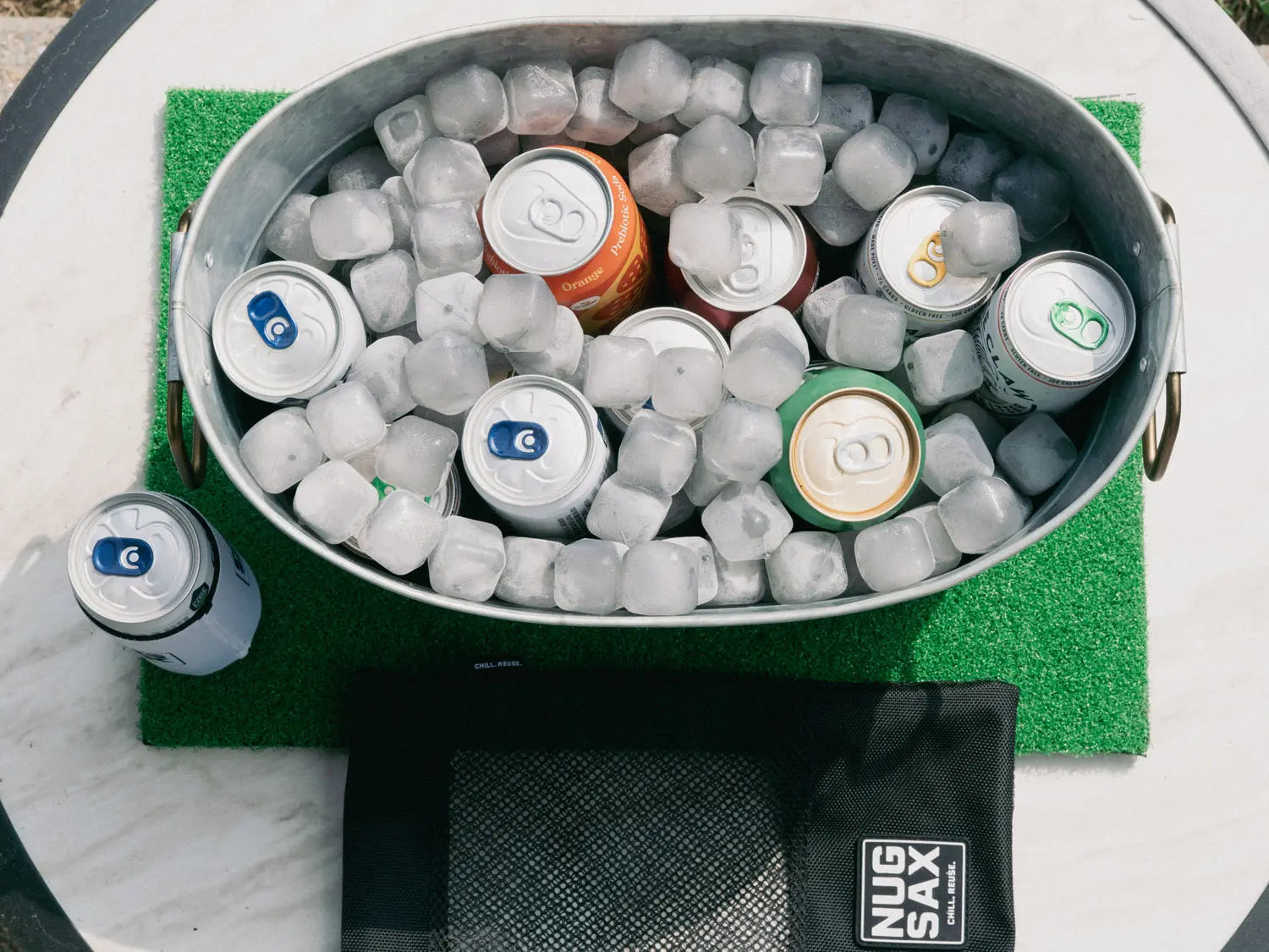 The Trio - (3 pack) Reusable Ice Cubes and Bag NUGSAX