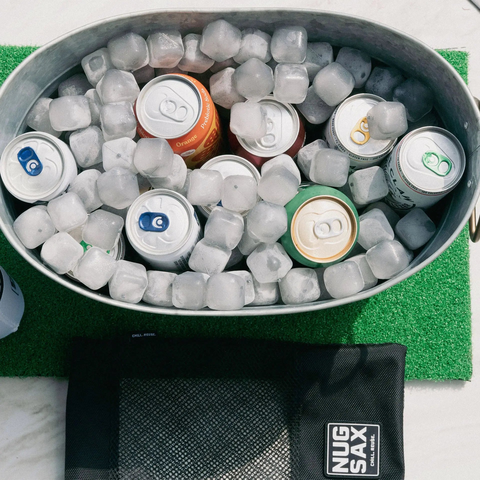 The Single - (1 Pack) Reusable Ice Cubes and Bag NUGSAX