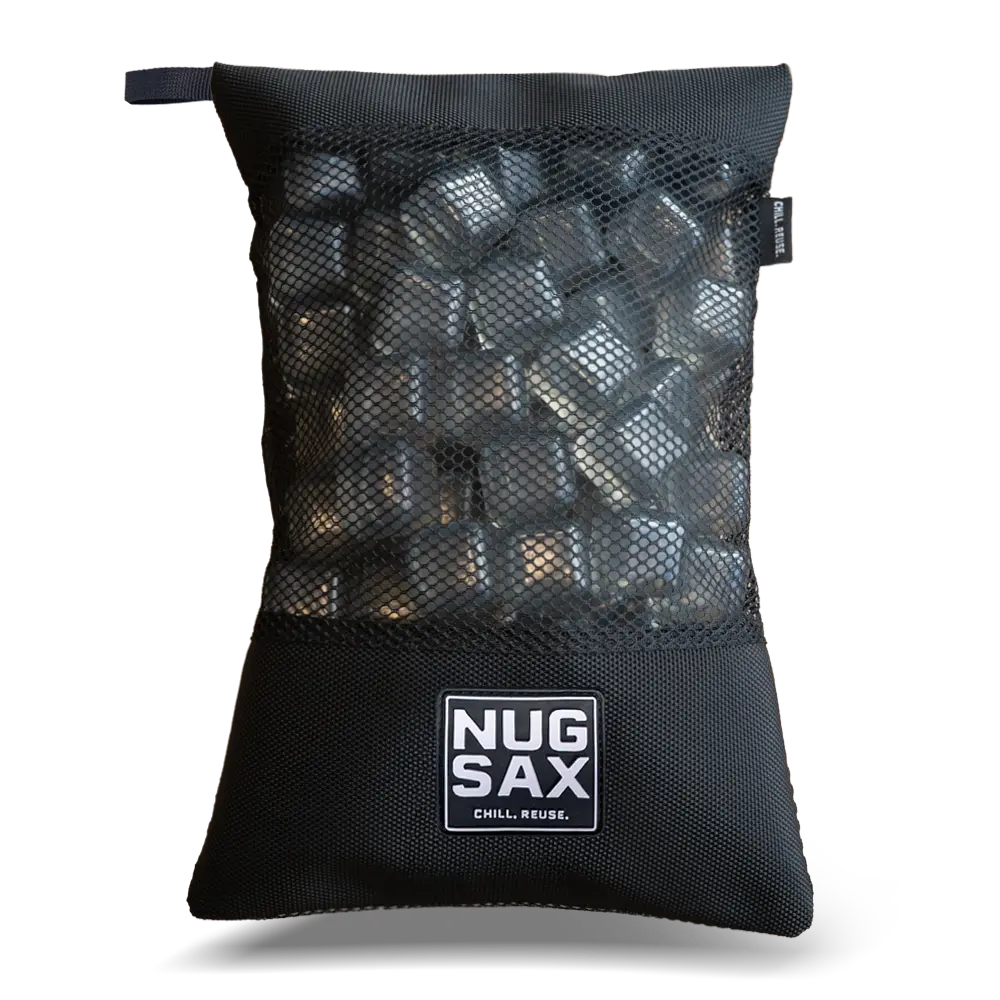 The Single - (1 Pack) Reusable Ice Cubes and Bag NUGSAX