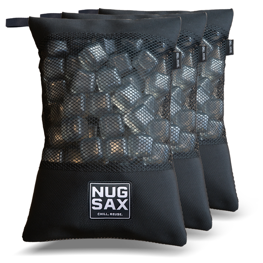 The Trio - (3 pack) Reusable Ice Cubes and Bag NUGSAX