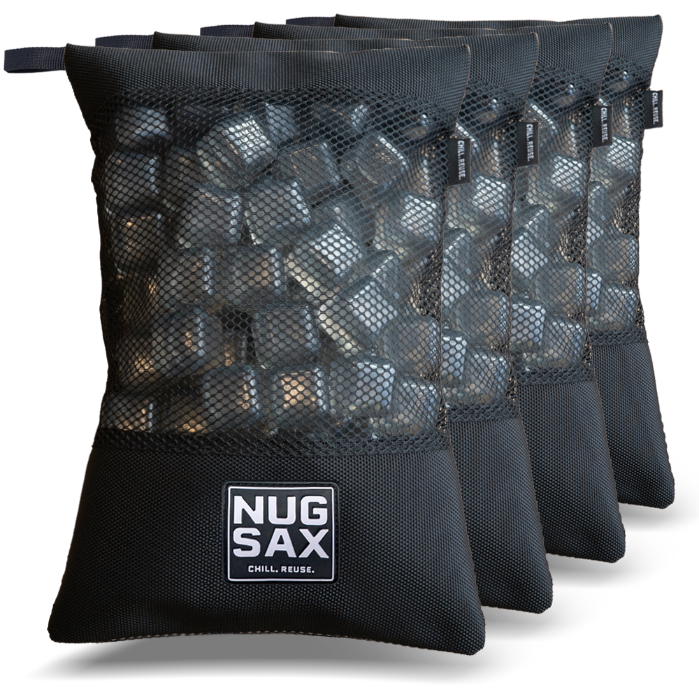 The Foursome - (4 pack) Reusable Ice Cubes and Bag NUGSAX
