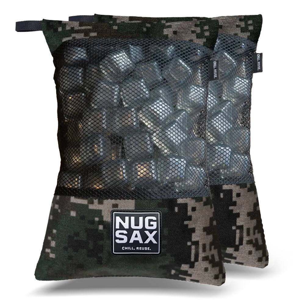 The Camo Duo - (2 pack) Camo Reusable Ice Cubes and Bag NUGSAX