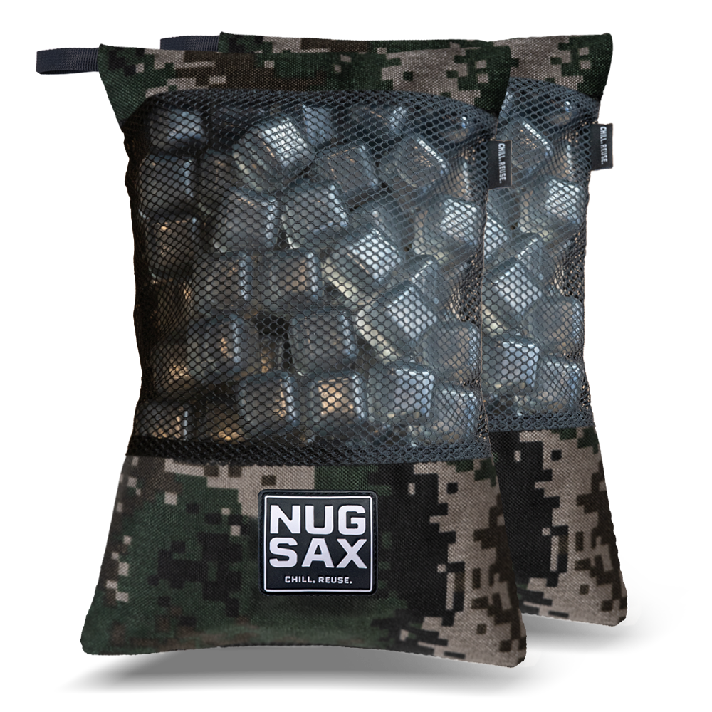 The Camo Duo - (2 pack) Camo Reusable Ice Cubes and Bag NUGSAX