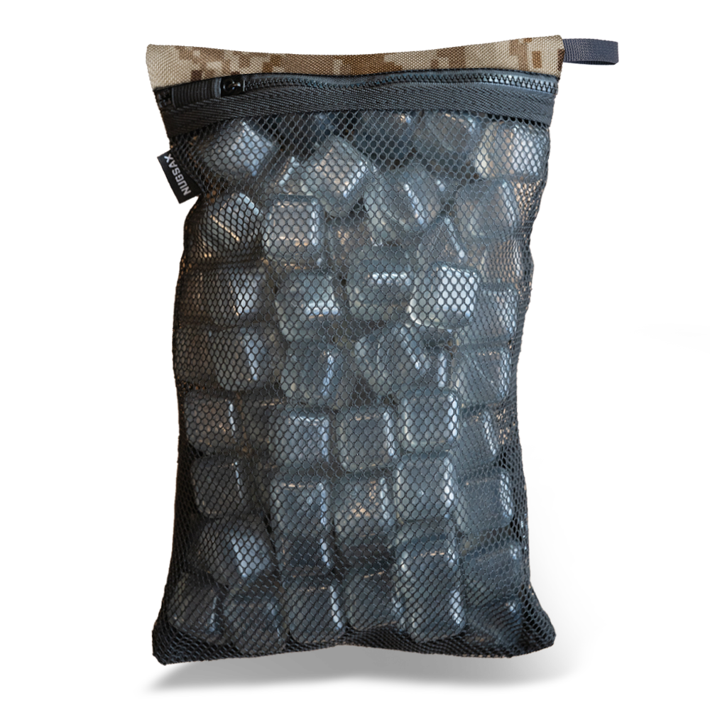 The Desert Storm Duo - (2 pack) Camo Reusable Ice Cubes and Bag NUGSAX