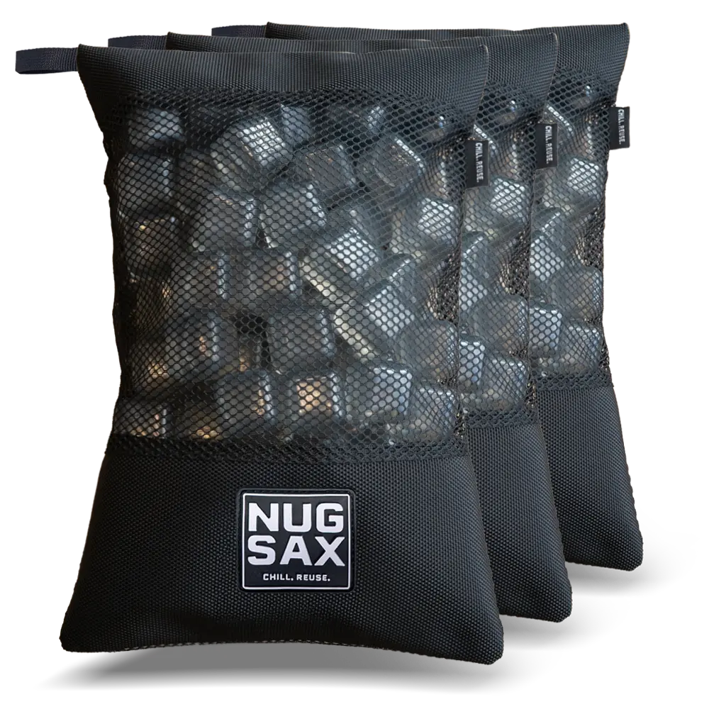 The Trio - (3 pack) Reusable Ice Cubes and Bag NUGSAX