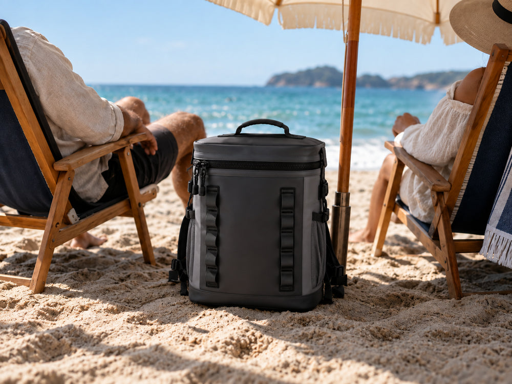 NUGSAX reusable ice keeping a cooler cold outdoors