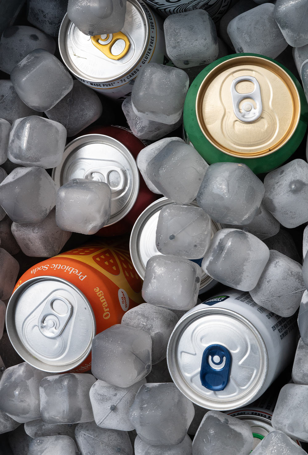 NUGSAX reusable ice cube bag inside a cooler filled with drinks